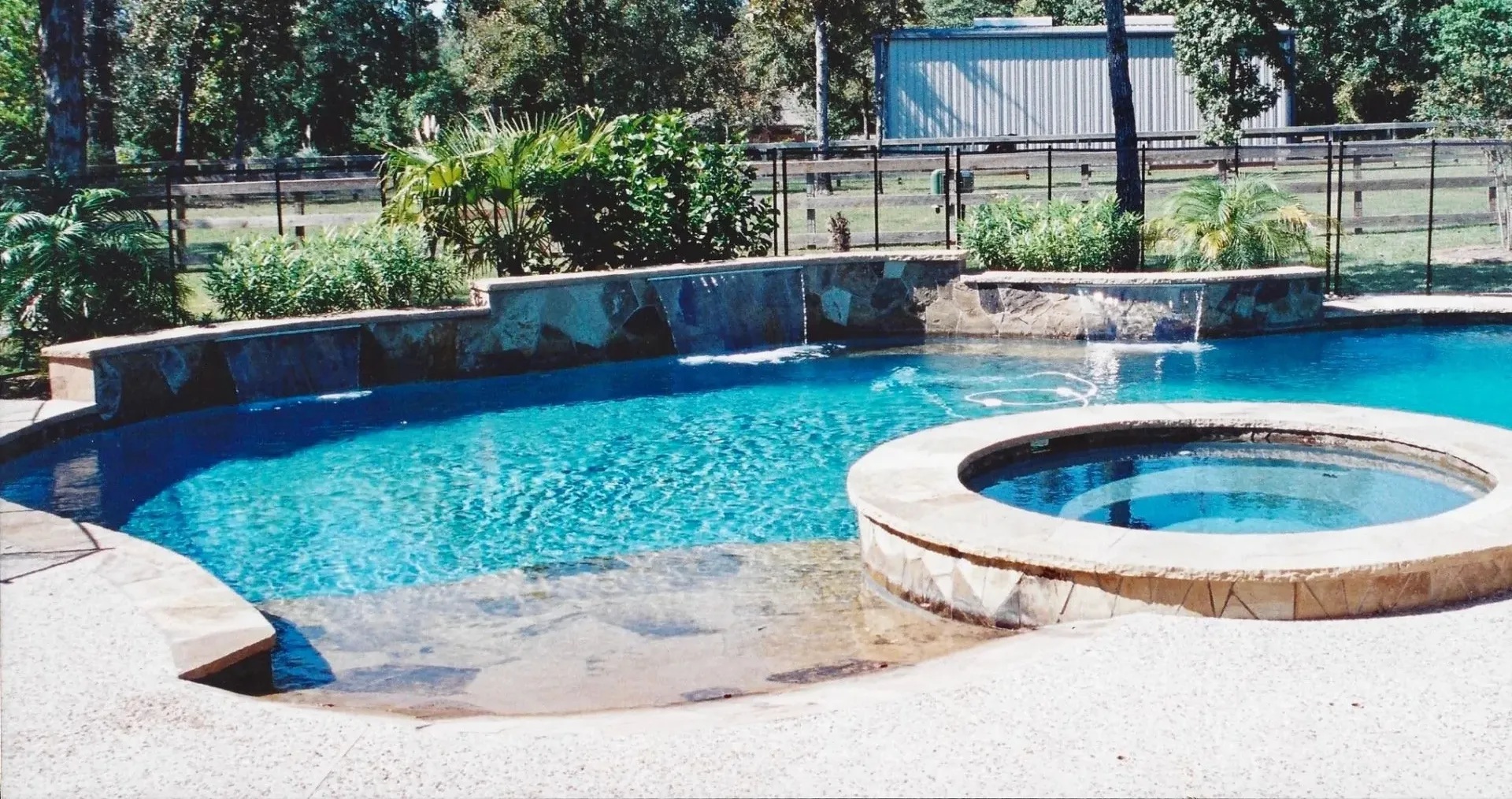 Pool, Hot Tub, Three Waterfalls