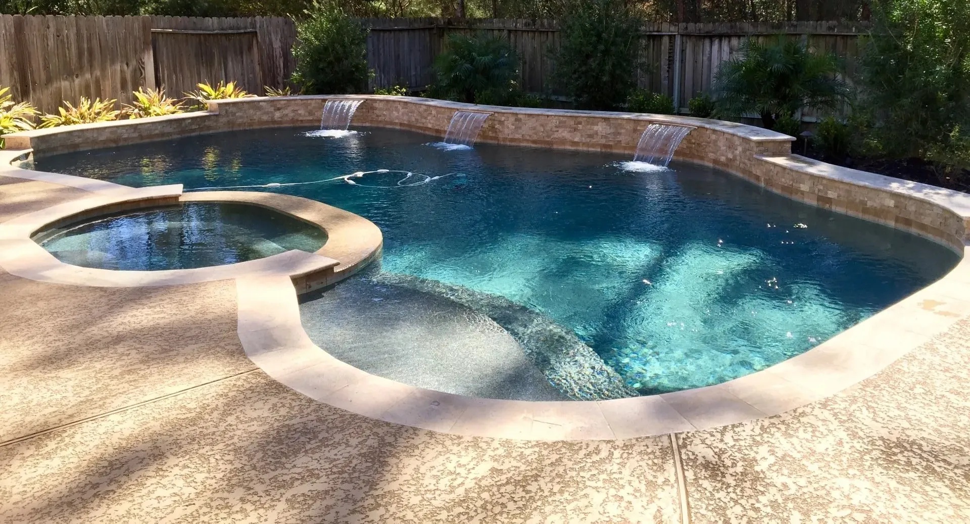 Pool, Hot Tub, Waterfalls