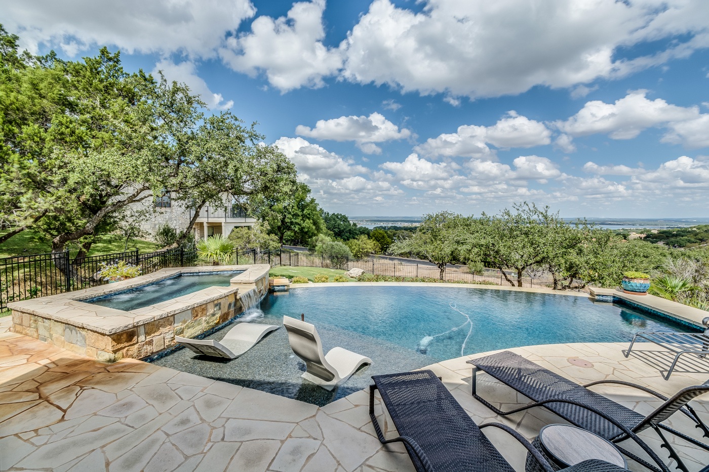 Pool, Hot Tub, Lounge Chairs