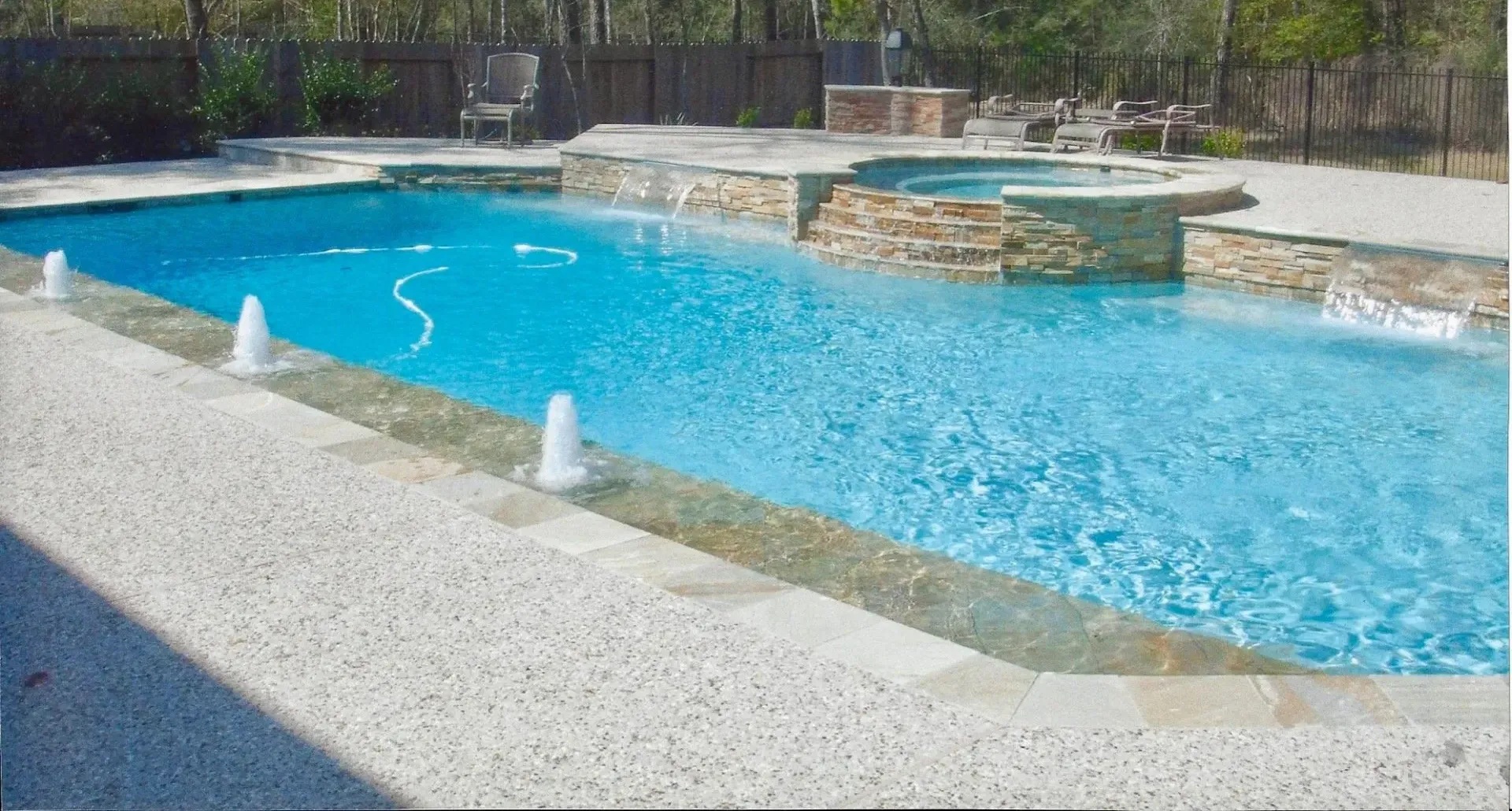 Pool, Infinity Hot Tub, Waterfalls