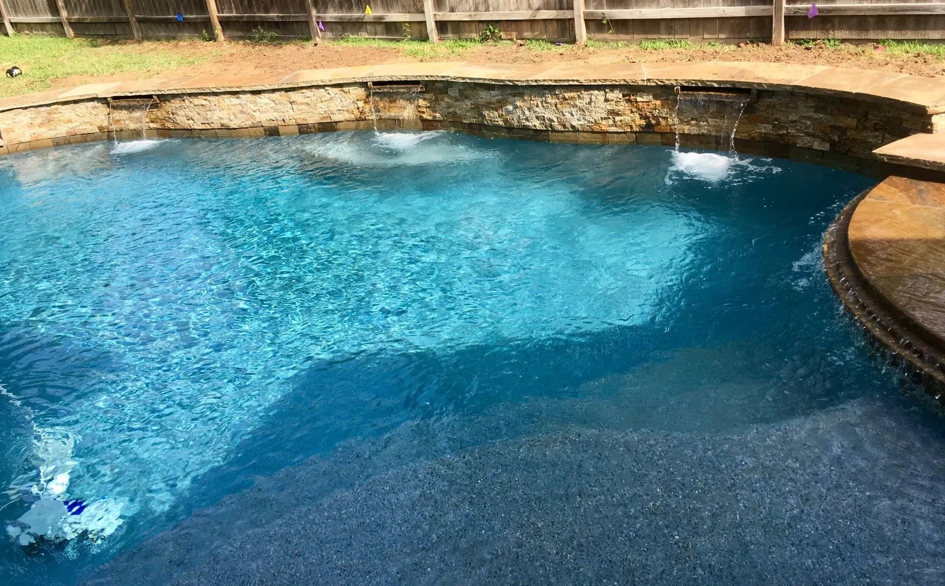 Sunken Pool With Waterfalls